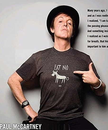 Он  Пол Маккартни, и он  вегетарианец