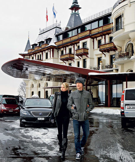 Евгений Плющенко и Яна Рудковская в Швейцарии