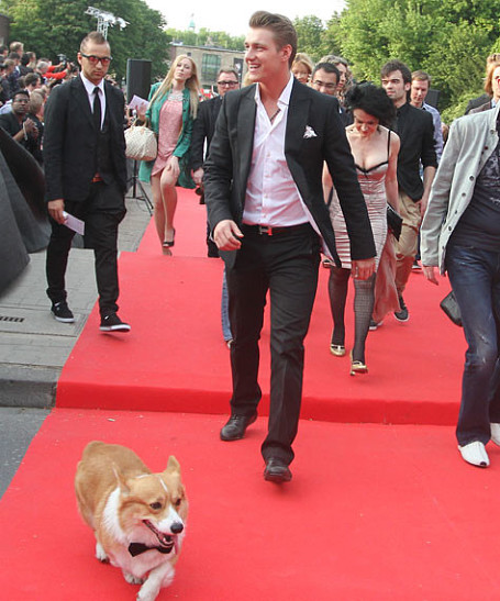 Алексей Воробьев появился на «Евровидении - 2011» со своей собакой