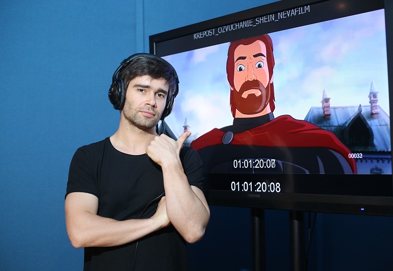 Пётр Фёдоров и Евгений Стычкин на озвучании мультфильма «Крепость»