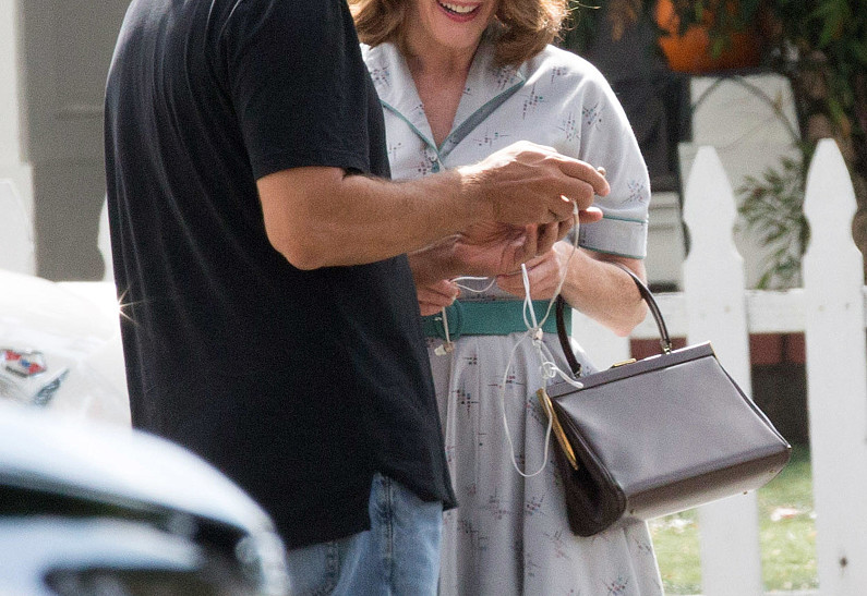 Джордж Клуни и Джулианна Мур на съемках фильма «Субурбикон» (ФОТО)