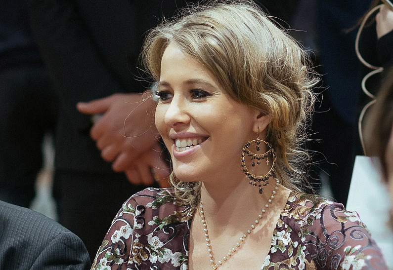 Ксения Собчак и Андрей Малахов на благотворительном аукционе в ЦУМе