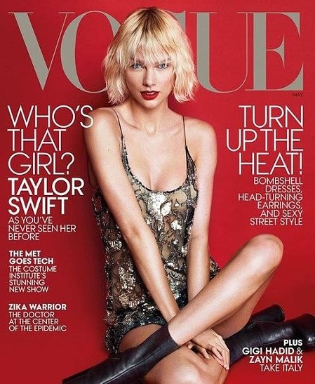 Тейлор Свифт в новом образе на обложке Vogue