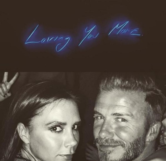 Дэвид Бекхэм трогательно поздравил жену с днем рождения