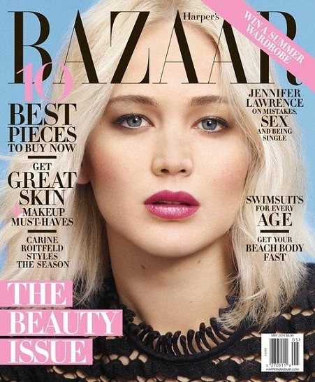 Дженнифер Лоуренс появилась на обложке Harpers Bazаar