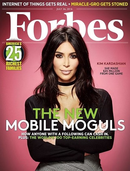 Ким Кардашьян украсила обложку Forbes