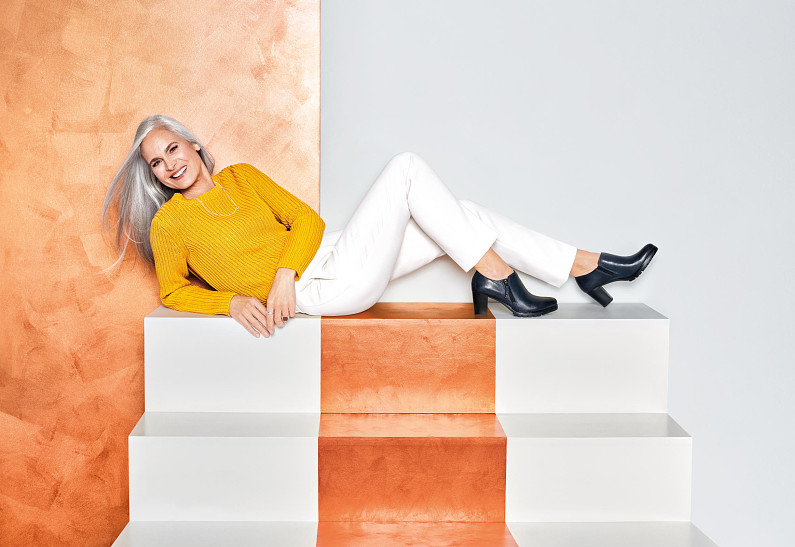 60-летняя топ-модель Ингрид Бекер представила новую коллекцию Deichmann