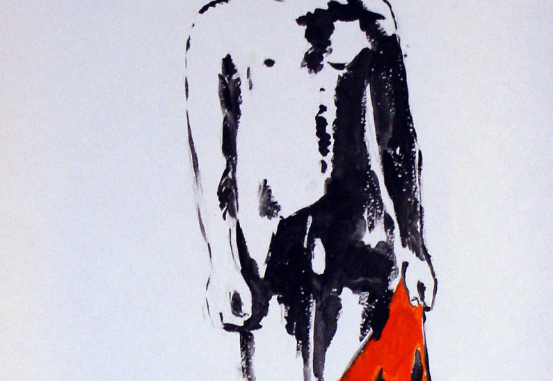 Обнаженного Антонио Бандераса нарисовали грудью