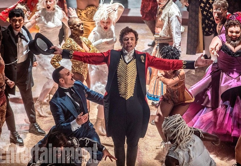 Хью Джекман в первых кадрах мюзикла «Величайший шоумен Земли»