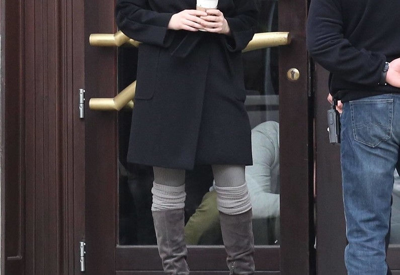 Дженнифер Лоуренс подловили на съемках «Красного воробья»