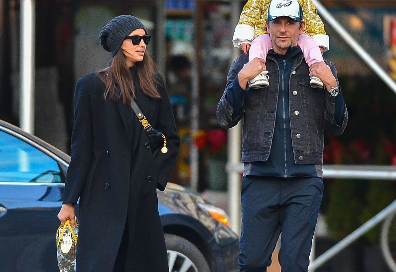 Ирина Шейк и Брэдли Купер с дочерью попали в объективы папарацци