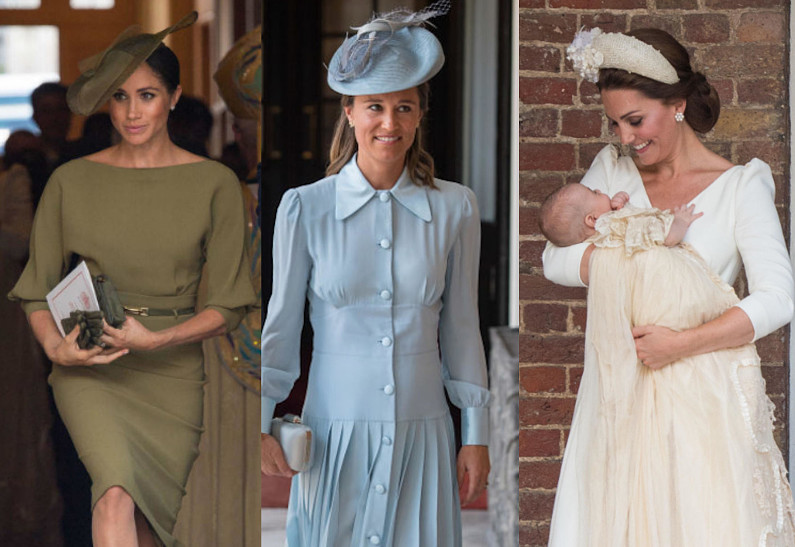 Меган Маркл, Кейт и Пиппа Миддлтон: как они выглядели на крестинах принца Луи