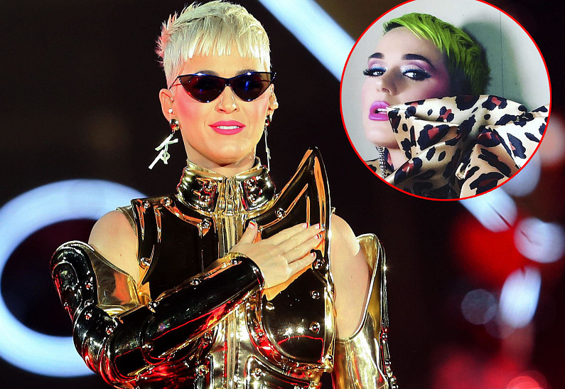 Кэти Перри в тренде! Певица перекрасила волосы в неоновый зеленый