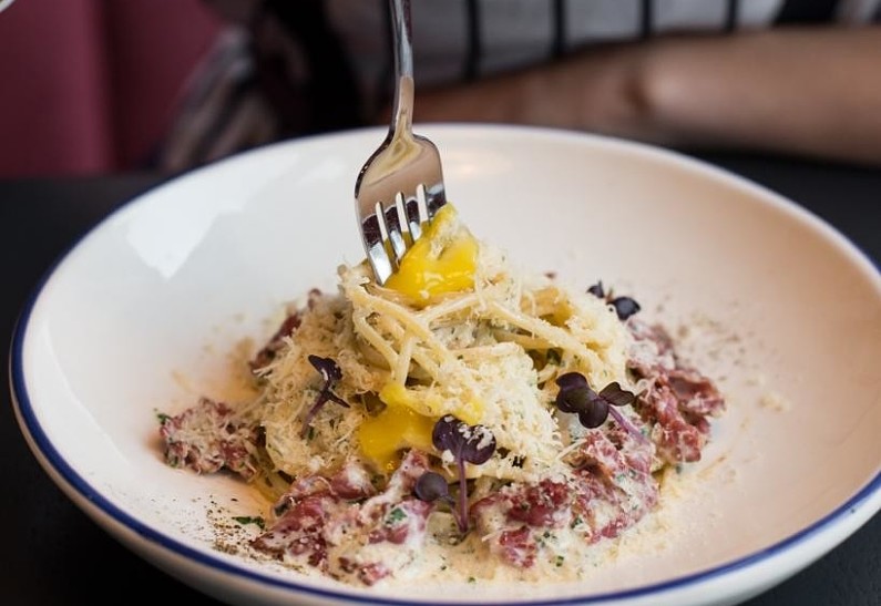 Легкий способ приготовить спагетти карбонара