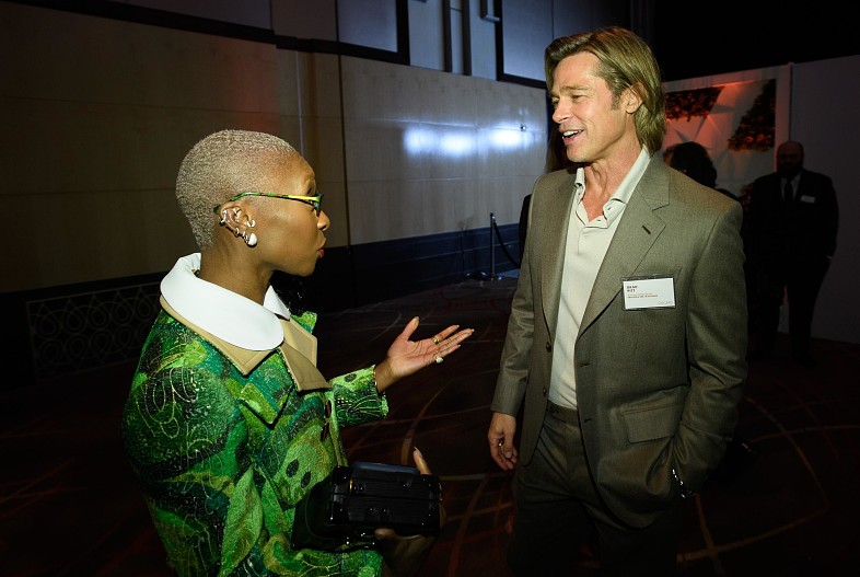 Синтиа Эриво и Брэд Питт