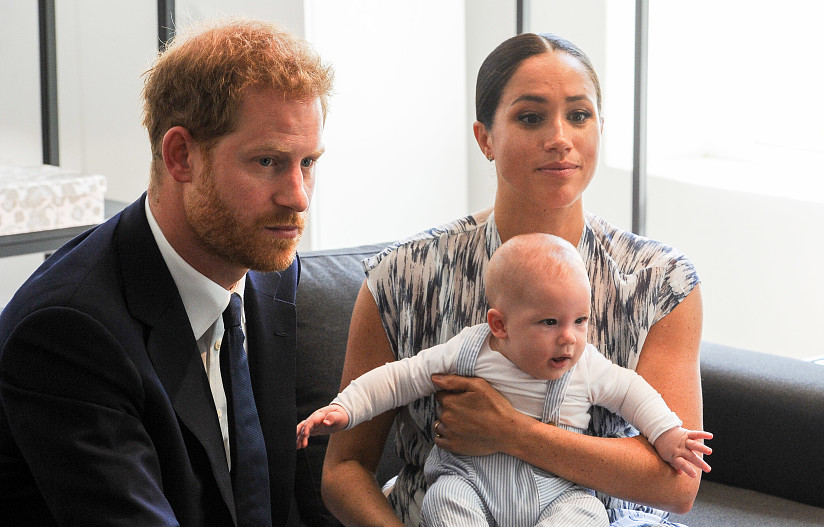 Принц Гарри и Меган Маркл с сыном Арчи