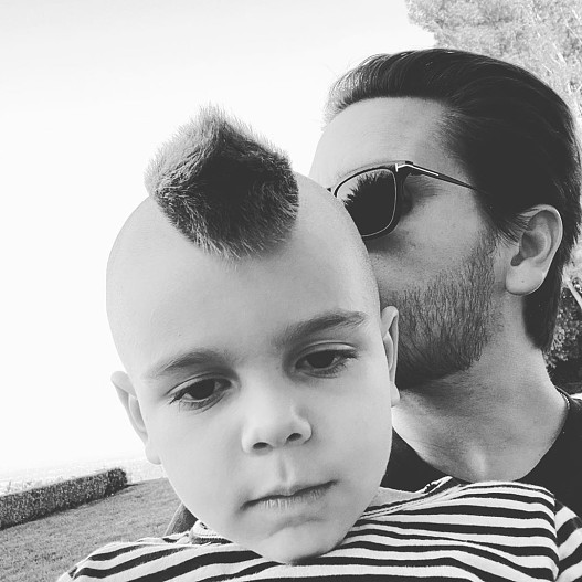 Скотт Дисик&nbsp;с сыном Рейном