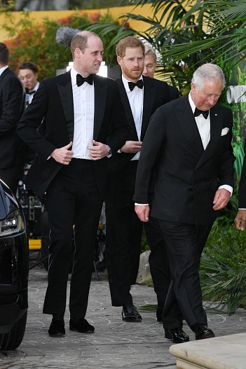 Принц Уильям, принц Гарри и принц Чарльз