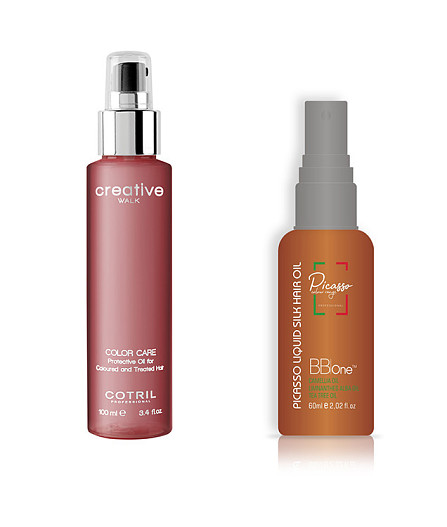 1. Масло для окрашенных волос Color Care Oil, Cotril; 2. Масло для волос, Picasso Colour Range, BB|One