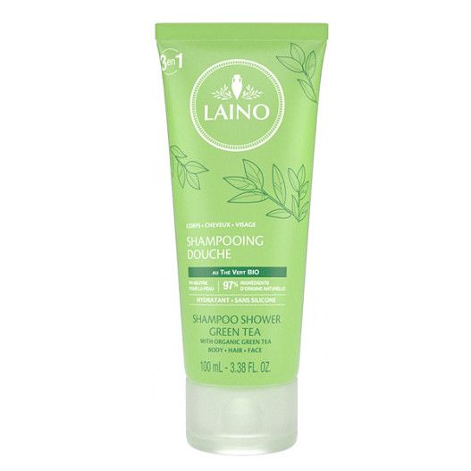 Органический шампунь «3 в 1» для лица, волос и тела «Зеленый чай», Laino