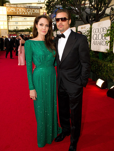 Анджелина Джоли и Брэд Питт на премии Золотой Глобус - 2011