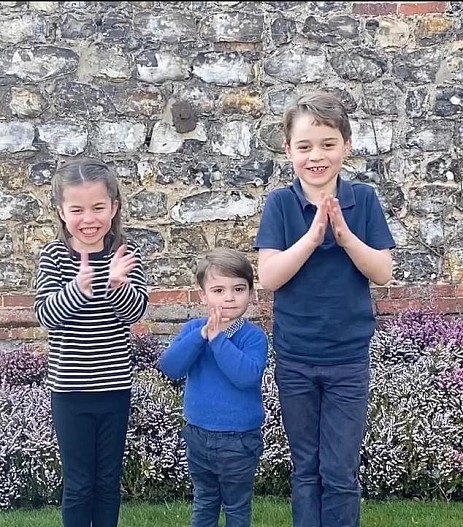 Принцесса Шарлотта, принц Луи и принц Джордж