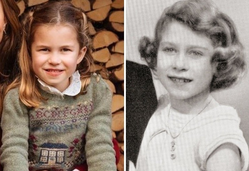 Одно лицо! В сети обсуждают поразительное сходство принцессы Шарлотты и Елизаветы II после публикации рождественского снимка