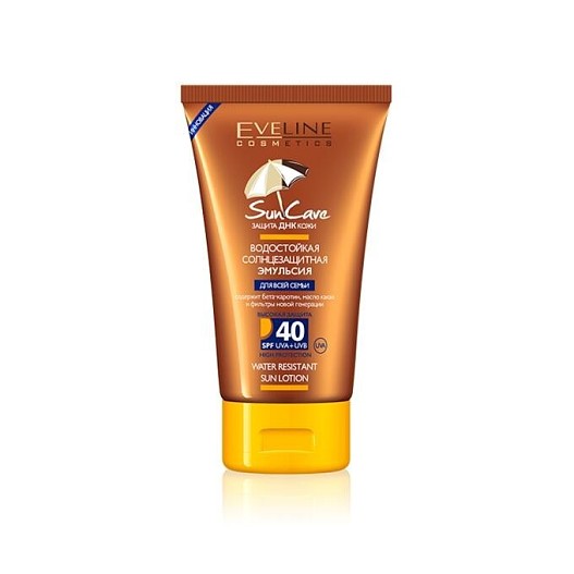 Водостойкая солнцезащитная эмульсия для загара SPF 40, Sun Care, Eveline Cosmetics