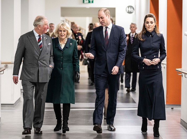 Принц Чарльз и Камилла, принц Уильям и Кейт Миддлтон