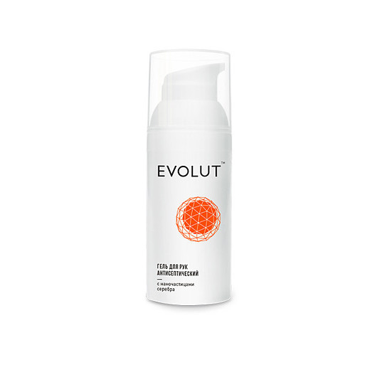 Антисептическое средство для рук с наночастицами серебра, Evolut