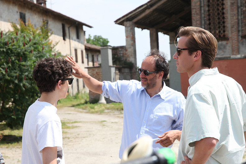 Тимоти Шаламе, Лука Гуаданьино и Арми Хаммер