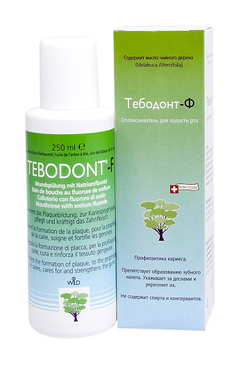 Ополаскиватель для полости рта (со фтором), Tebodont-F, Dr Wild