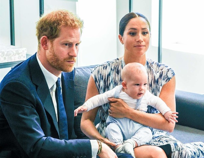 Принц Гарри и Меган Маркл с сыном Арчи