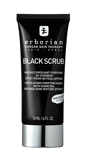 Очищающая маска-эксфолиант с углем Black Scrub, Erborian.