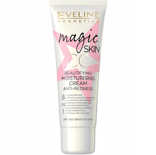 Увлажняющий сс-крем для лица 8 в 1 против покраснений Magic Skin, Eveline Cosmetics.