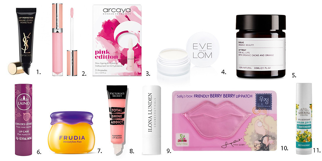 1. Бальзам для губ Lip Perfector, Top Secrets, YSL Beauty; 2. Бальзам для губ Le Rose Perfecto Liquide, Givenchy; 3. Ампулы для ухода за кожей лица и губ, Pink Edition, Arcaya; 4. Бальзам...