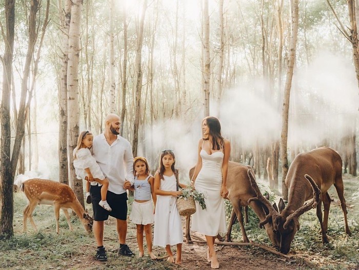 Джиган и Оксана Самойлова с дочерьми