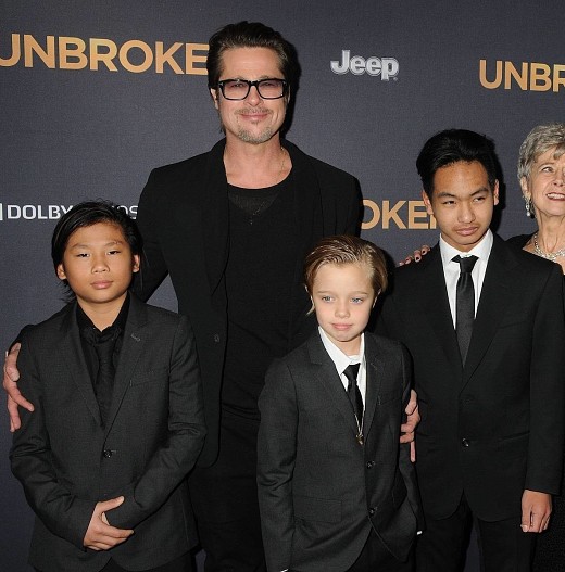 Брэд Питт с детьми