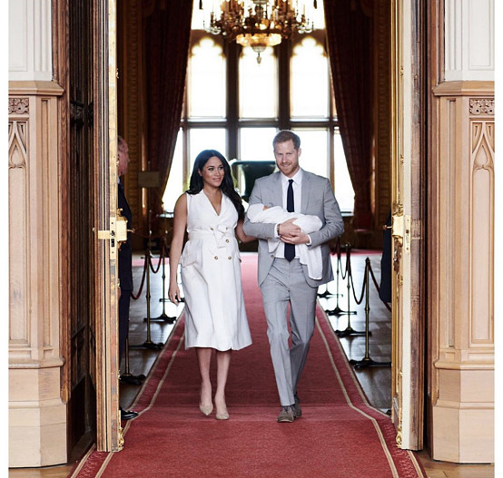 Меган Маркл и принц Гарри с сыном Арчи