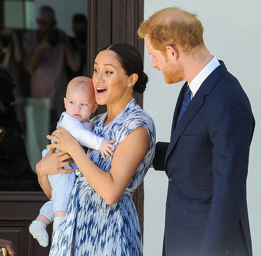 Принц Гарри и Меган Маркл с сыном Арчи