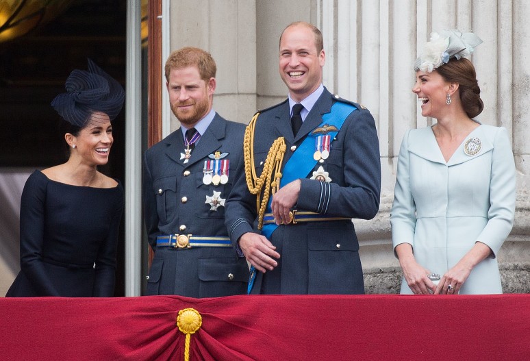 Меган Маркл, принц Гарри, принц Уильям и Кейт Миддлтон