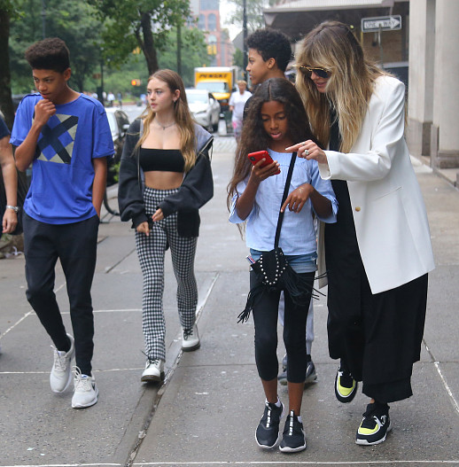 Хайди Клум с детьми