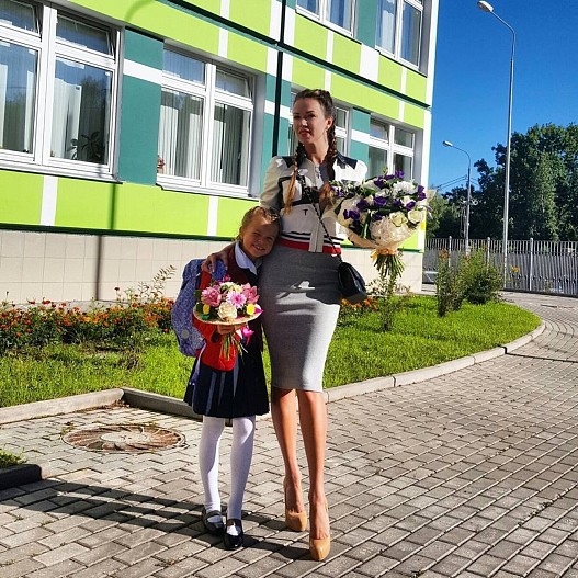 Оксана Пономаренко с дочерью 