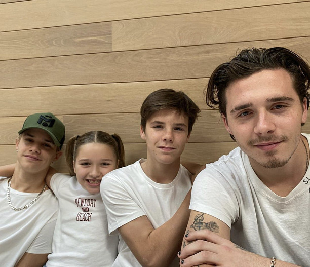 Ромео, Харпер, Круз и Бруклин Бекхэм