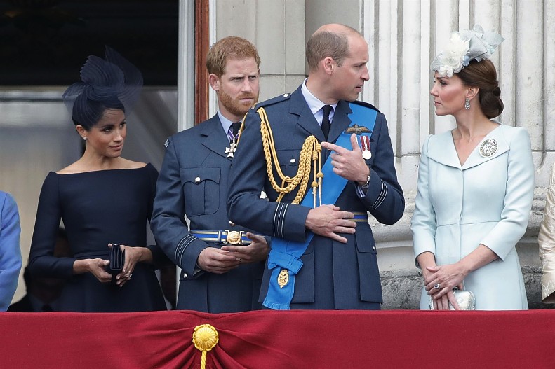 Меган Маркл, принц Гарри, принц Уильям и Кейт Миддлтон