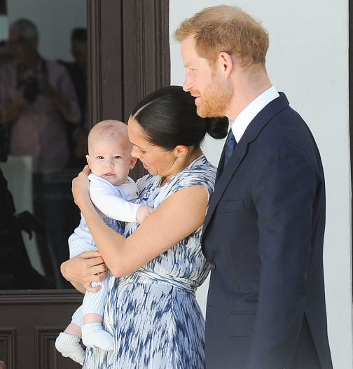 Меган Маркл и принц Гарри с сыном Арчи