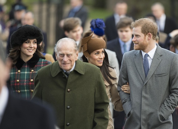 Кейт Миддлтон, принц Филипп, Меган Маркл и принц Гарри