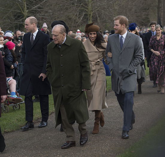 Принц Уильям, принц Филипп, Меган Маркл и принц Гарри