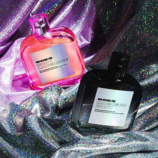 Шиммер-масло для тела в золотом и серебряном оттенках, Shine Is