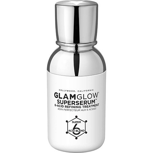 Очищающая сыворотка для лица с 6 кислотами Superserum 6-Acid Refining Treatment, GlamGlow